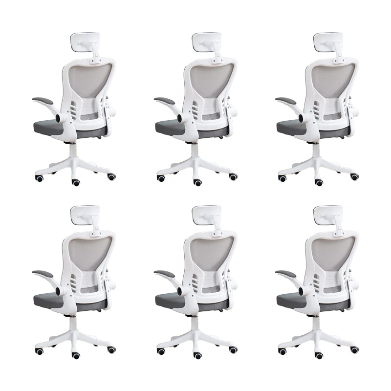 Padded Arms Office Chair Tilt Mechanism No Distressing Ergonomic Slide Chair with Wheels