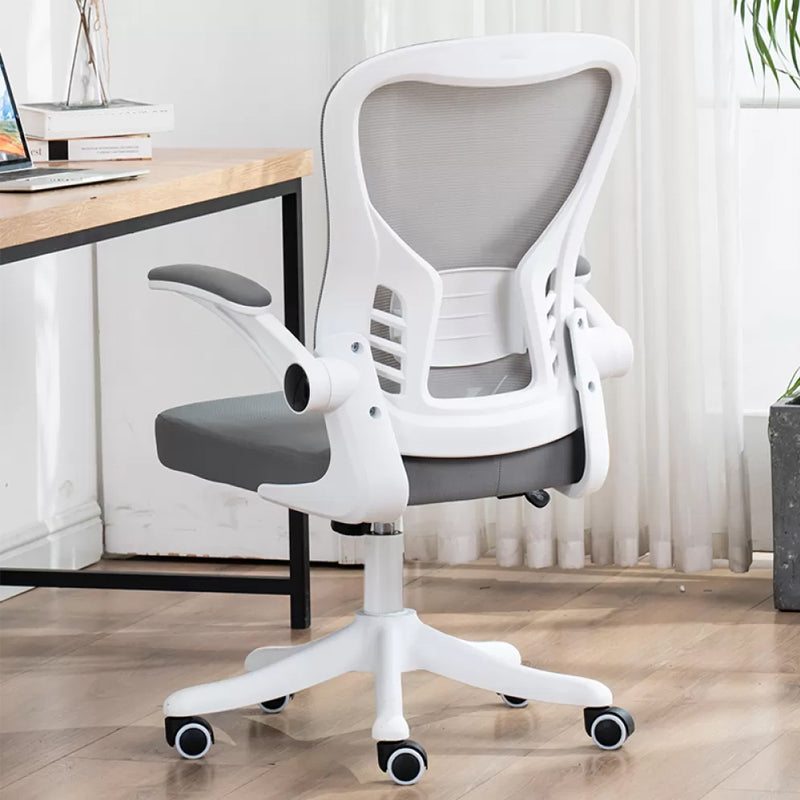 Padded Arms Office Chair Tilt Mechanism No Distressing Ergonomic Slide Chair with Wheels