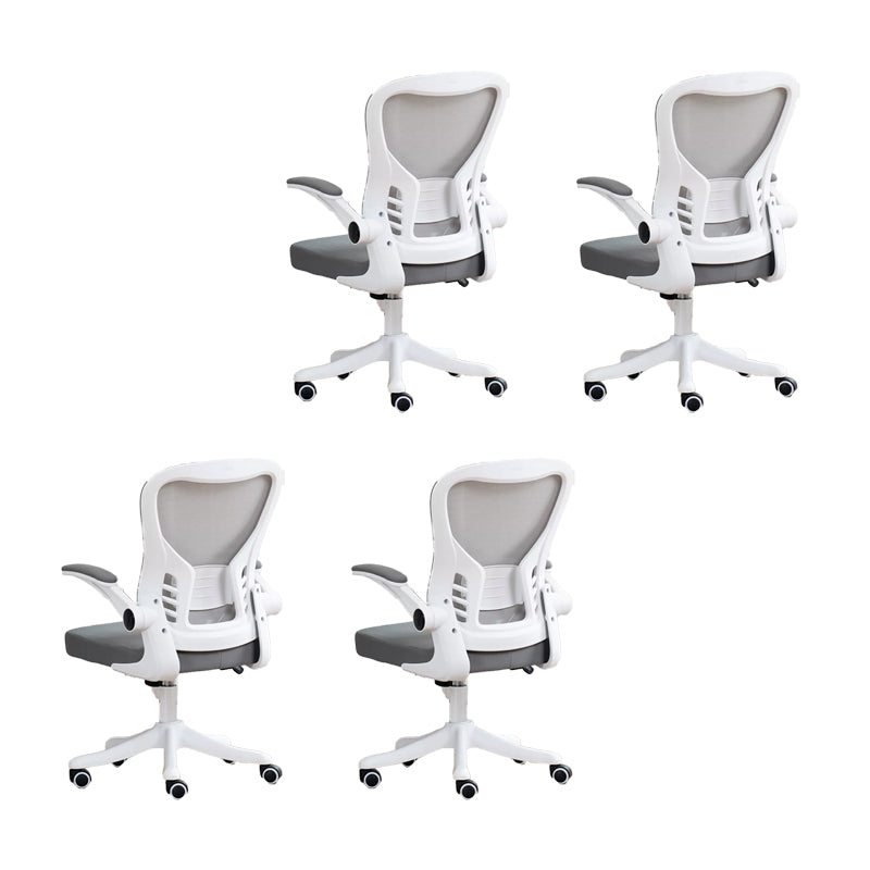 Padded Arms Office Chair Tilt Mechanism No Distressing Ergonomic Slide Chair with Wheels