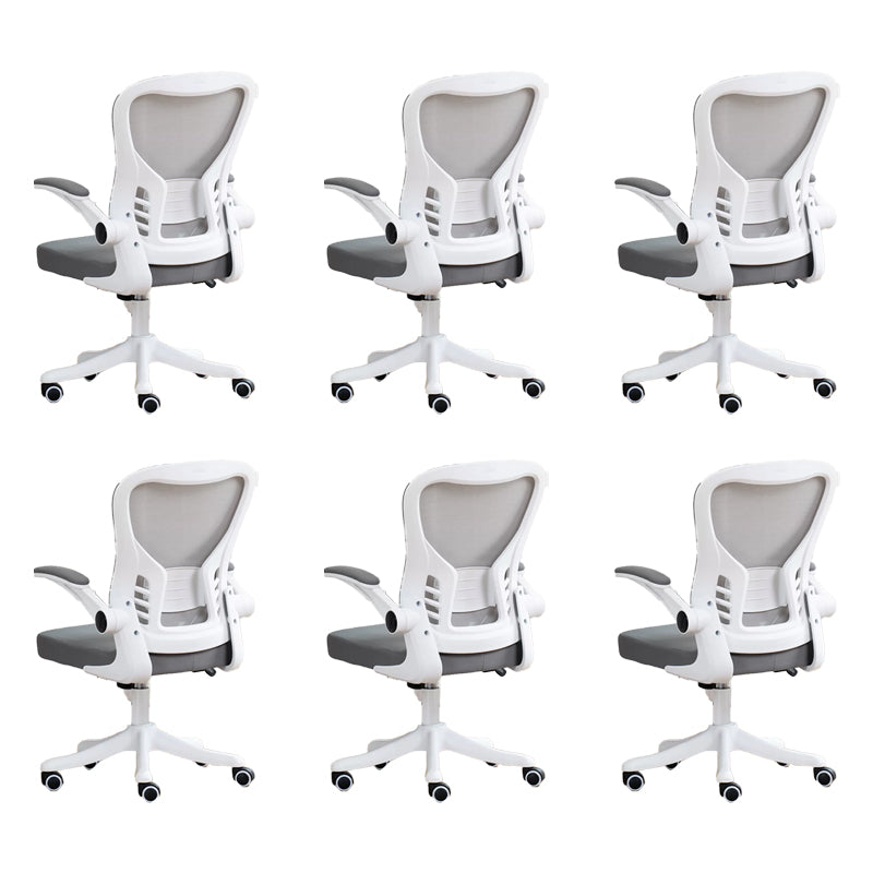 Padded Arms Office Chair Tilt Mechanism No Distressing Ergonomic Slide Chair with Wheels