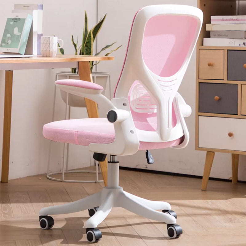 Padded Arms Office Chair Tilt Mechanism No Distressing Ergonomic Slide Chair with Wheels