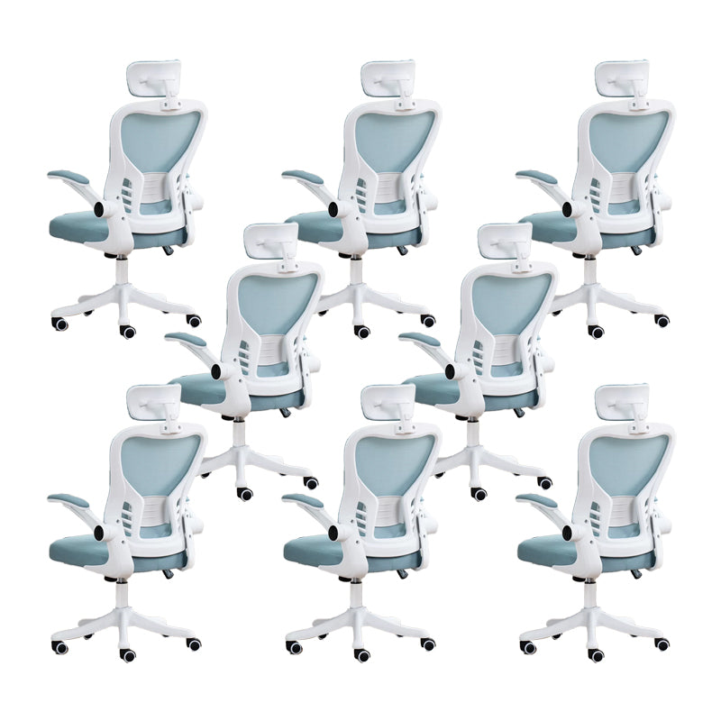 Padded Arms Office Chair Tilt Mechanism No Distressing Ergonomic Slide Chair with Wheels