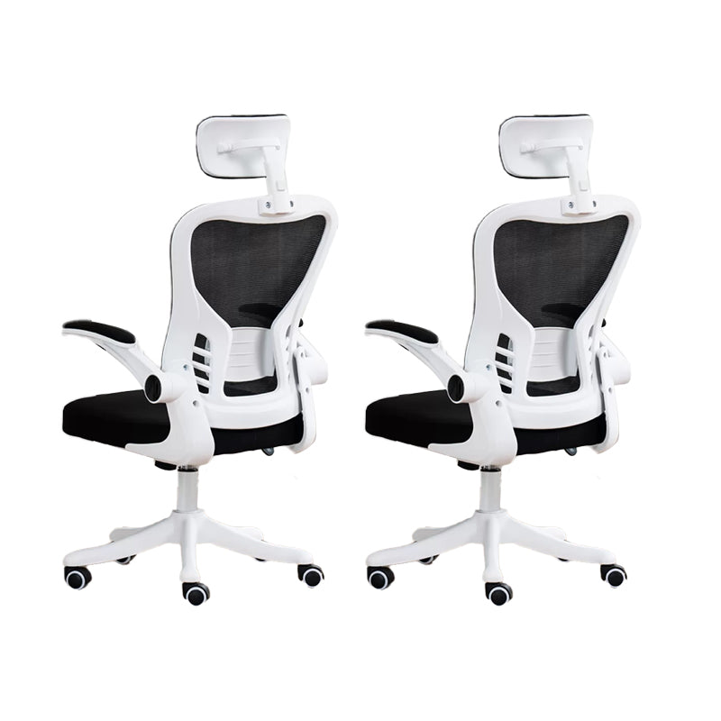 Padded Arms Office Chair Tilt Mechanism No Distressing Ergonomic Slide Chair with Wheels