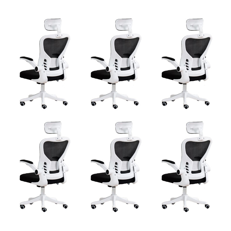 Padded Arms Office Chair Tilt Mechanism No Distressing Ergonomic Slide Chair with Wheels