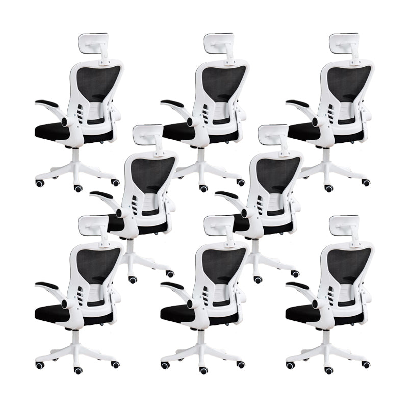 Padded Arms Office Chair Tilt Mechanism No Distressing Ergonomic Slide Chair with Wheels