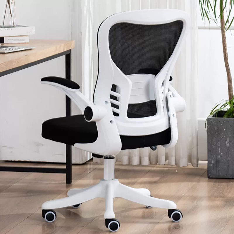 Padded Arms Office Chair Tilt Mechanism No Distressing Ergonomic Slide Chair with Wheels