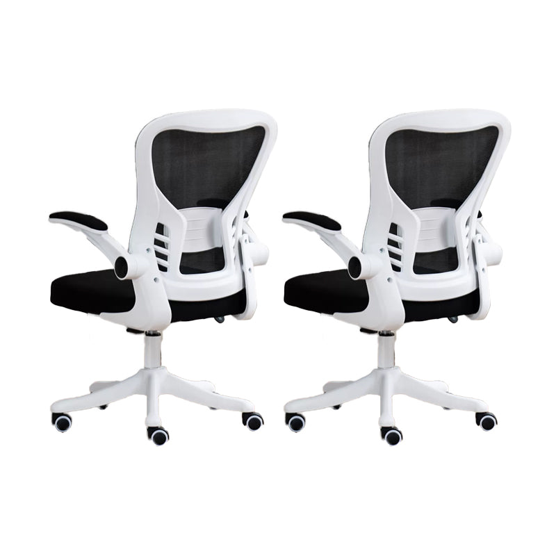 Padded Arms Office Chair Tilt Mechanism No Distressing Ergonomic Slide Chair with Wheels