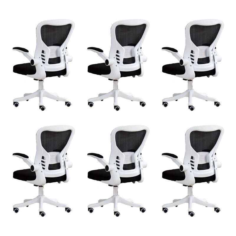 Padded Arms Office Chair Tilt Mechanism No Distressing Ergonomic Slide Chair with Wheels