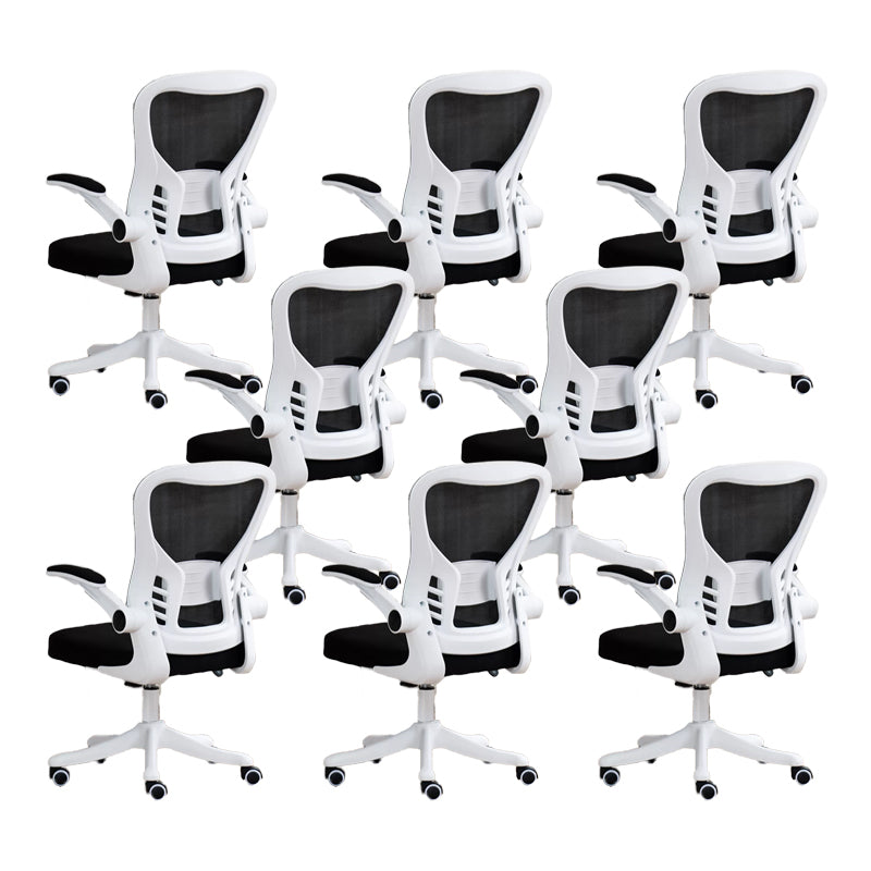 Padded Arms Office Chair Tilt Mechanism No Distressing Ergonomic Slide Chair with Wheels