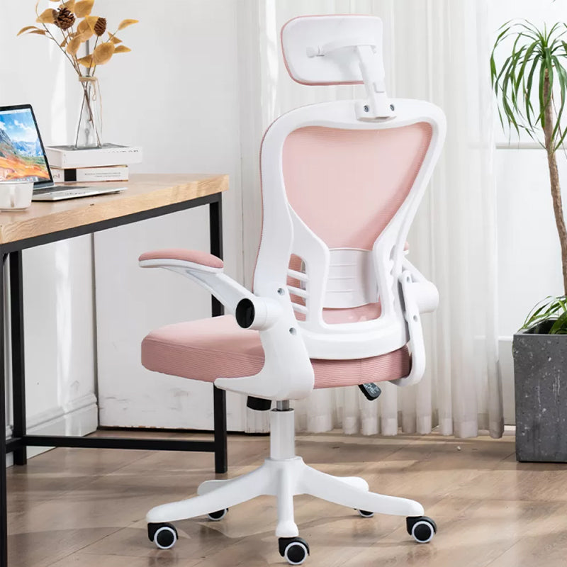 Padded Arms Office Chair Tilt Mechanism No Distressing Ergonomic Slide Chair with Wheels