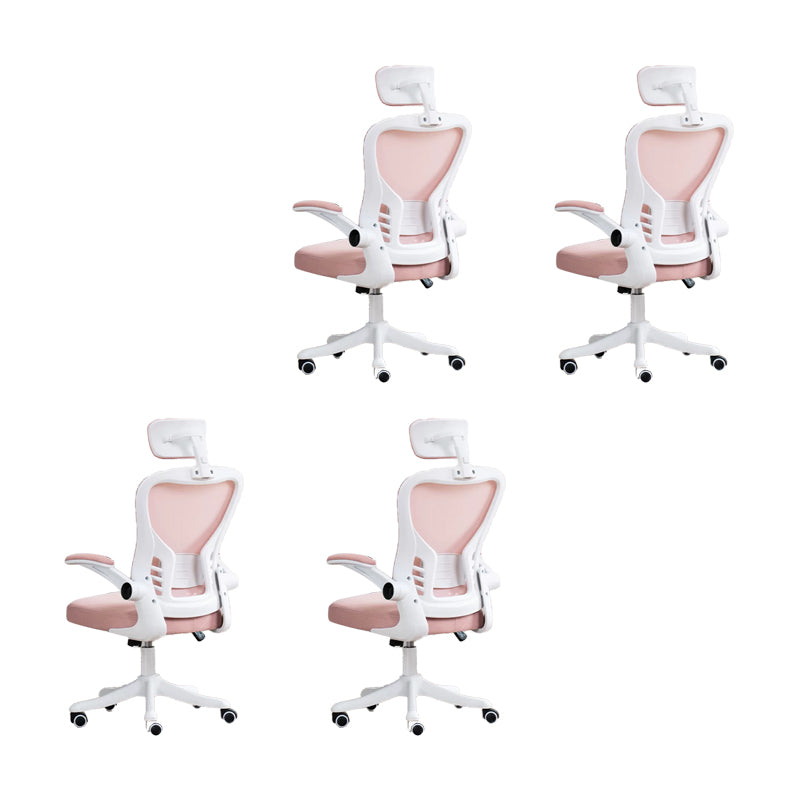 Padded Arms Office Chair Tilt Mechanism No Distressing Ergonomic Slide Chair with Wheels