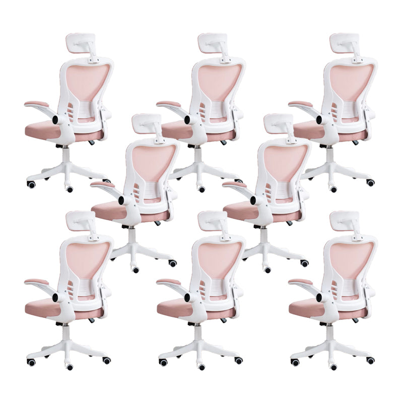 Padded Arms Office Chair Tilt Mechanism No Distressing Ergonomic Slide Chair with Wheels