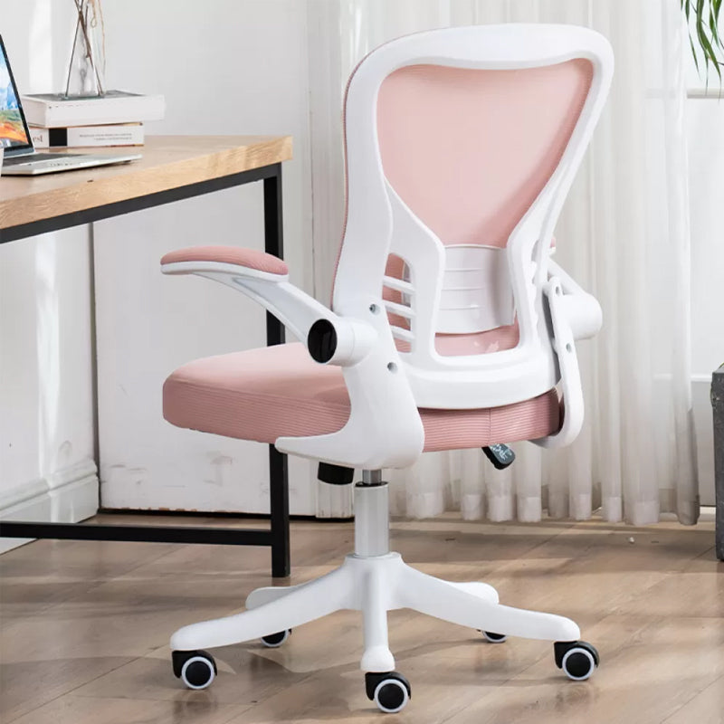 Padded Arms Office Chair Tilt Mechanism No Distressing Ergonomic Slide Chair with Wheels