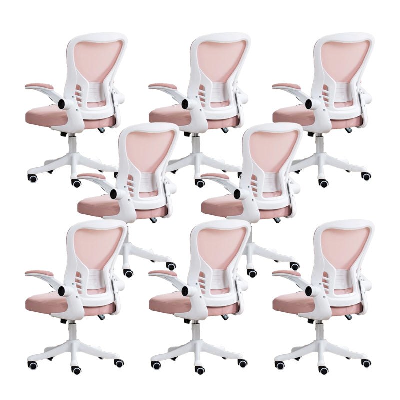 Padded Arms Office Chair Tilt Mechanism No Distressing Ergonomic Slide Chair with Wheels