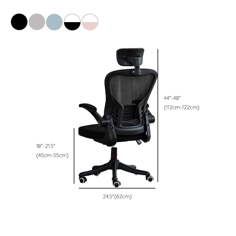 Padded Arms Office Chair Tilt Mechanism No Distressing Ergonomic Slide Chair with Wheels