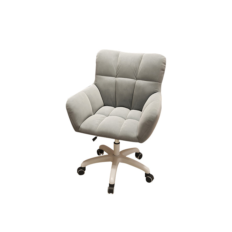 Modern Armless Office Chair No Distressing Ergonomic Slide Chair with Wheels