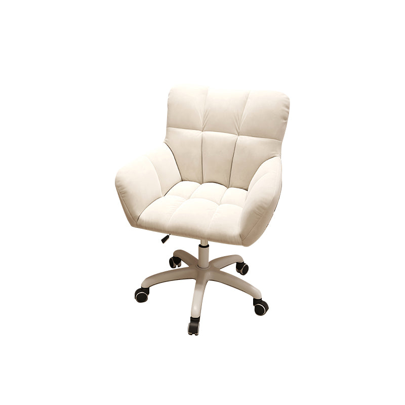 Modern Armless Office Chair No Distressing Ergonomic Slide Chair with Wheels