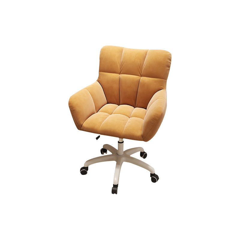 Modern Armless Office Chair No Distressing Ergonomic Slide Chair with Wheels