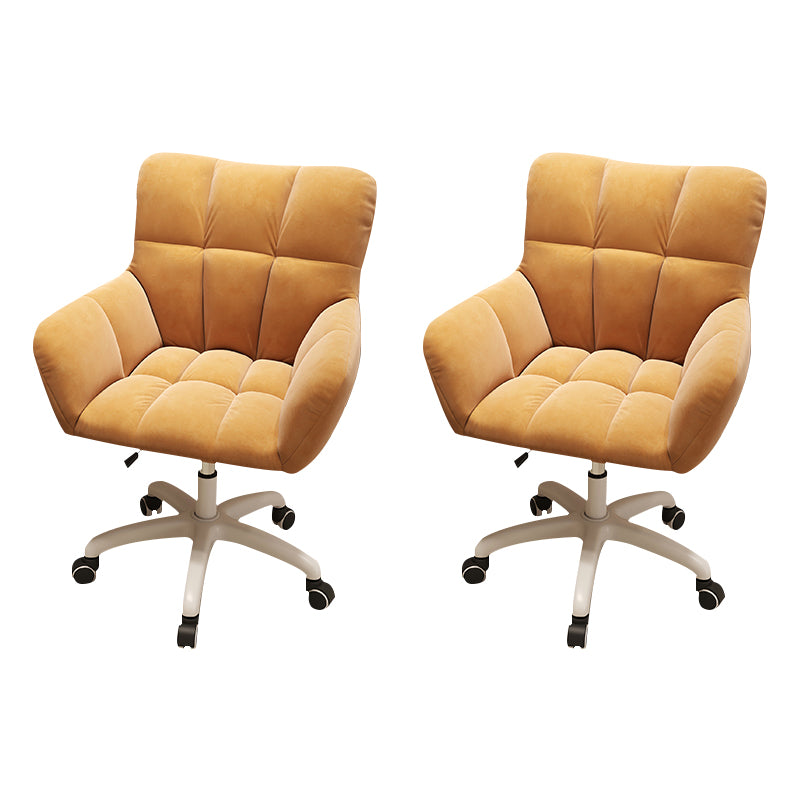 Modern Armless Office Chair No Distressing Ergonomic Slide Chair with Wheels