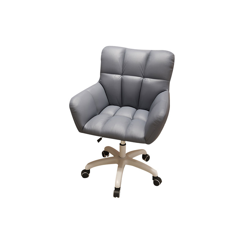 Modern Armless Office Chair No Distressing Ergonomic Slide Chair with Wheels