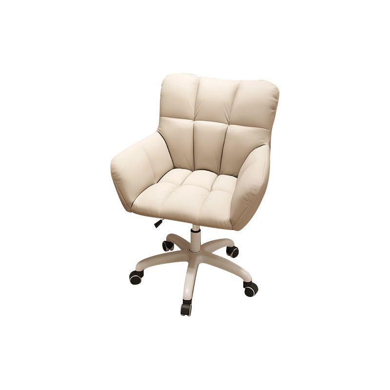 Modern Armless Office Chair No Distressing Ergonomic Slide Chair with Wheels