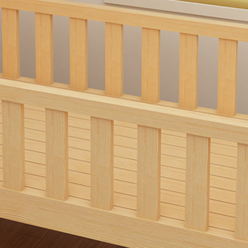 Solid Wood Kids Bed with Guardrails Modern Mattress Included Twin Bed