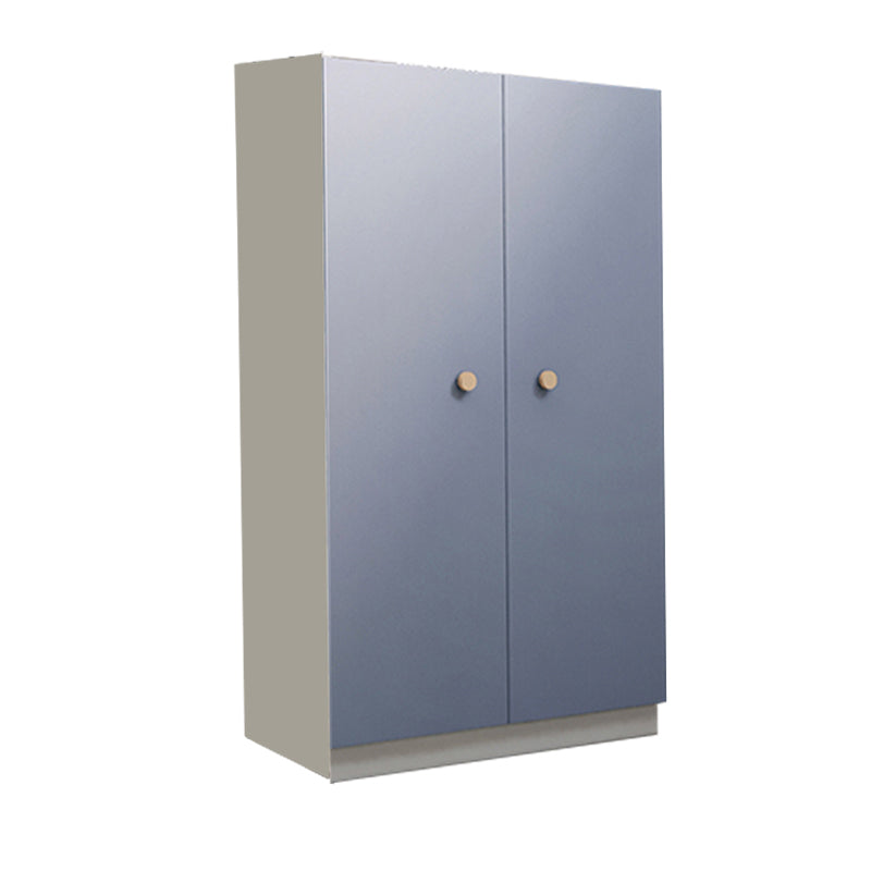 Wooden Blue Coat Locker High Gloss Modern Closet with Garment Rod