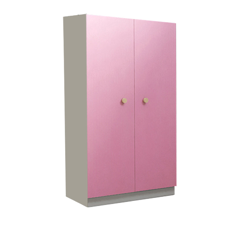 Wooden Blue Coat Locker High Gloss Modern Closet with Garment Rod