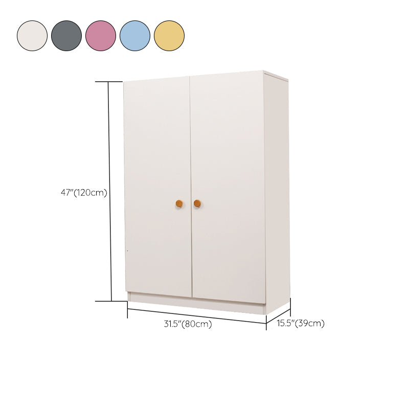 Wooden Blue Coat Locker High Gloss Modern Closet with Garment Rod