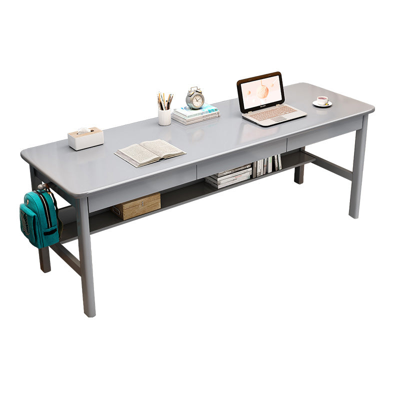 Contemporary Writing Desk with 3 Drawers and Side Storage Hook