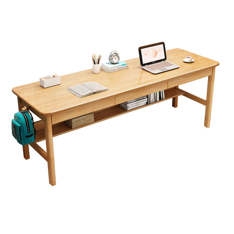 Contemporary Writing Desk with 3 Drawers and Side Storage Hook