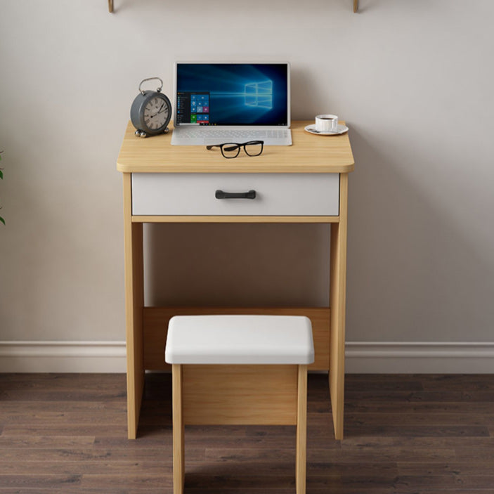 Contemporary Wooden Student Table with 1/2Drawers Writing Desk