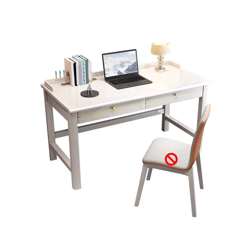 23.6"W Writing Desk Kids Desk and Chair Set with Drawer Solid Wood Kids Desk