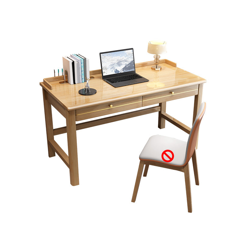 23.6"W Writing Desk Kids Desk and Chair Set with Drawer Solid Wood Kids Desk