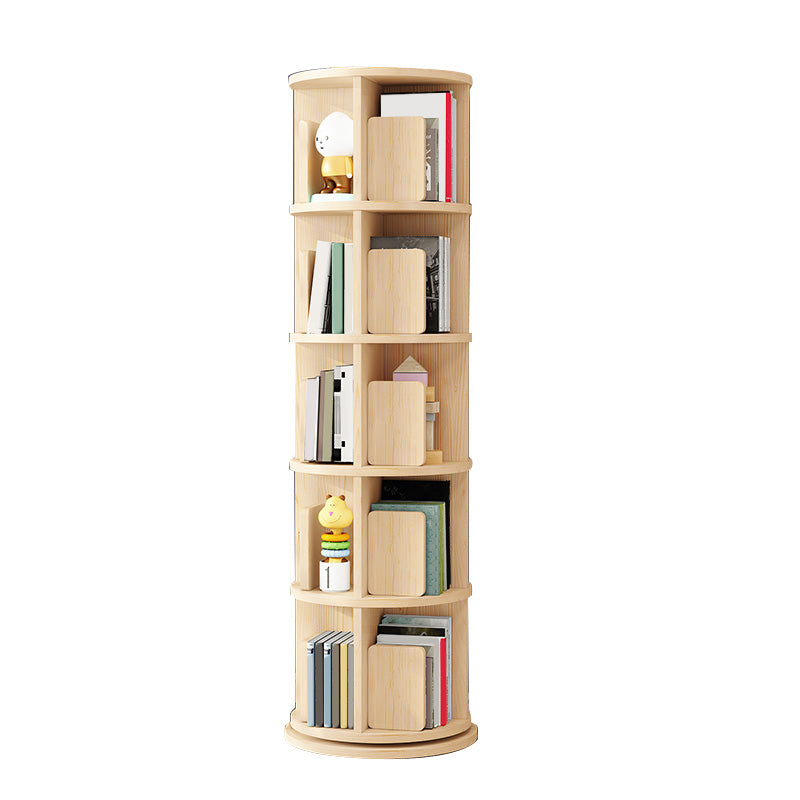 Solid Wood Rotatable Standard Bookcase Children's Storage Bookshelf