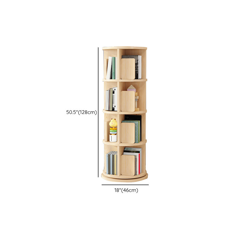 Solid Wood Rotatable Standard Bookcase Children's Storage Bookshelf