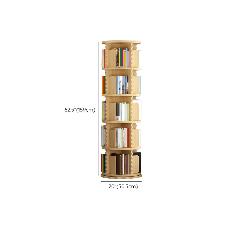 Solid Wood Rotatable Standard Bookcase Children's Storage Bookshelf