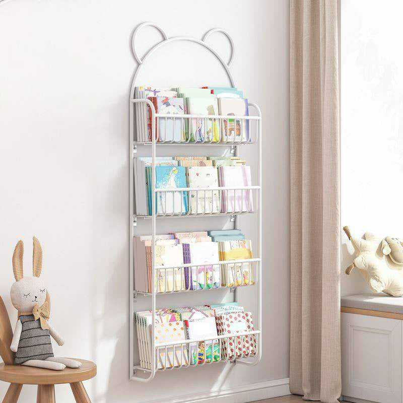 Iron Wall Mounted Book Display Contemporary Animals Theme Bookcase