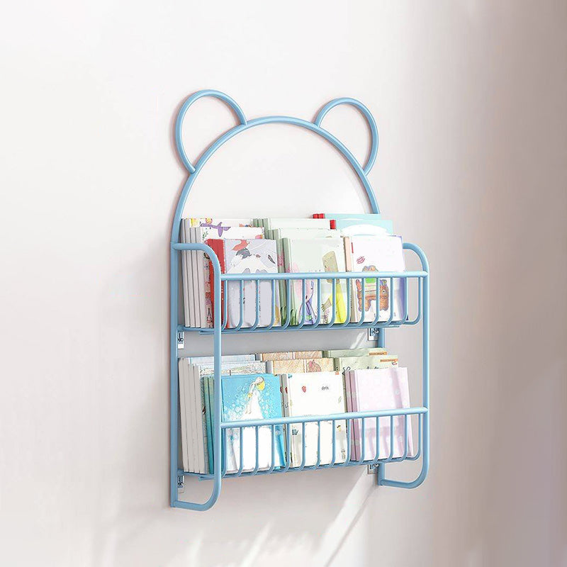 Iron Wall Mounted Book Display Contemporary Animals Theme Bookcase