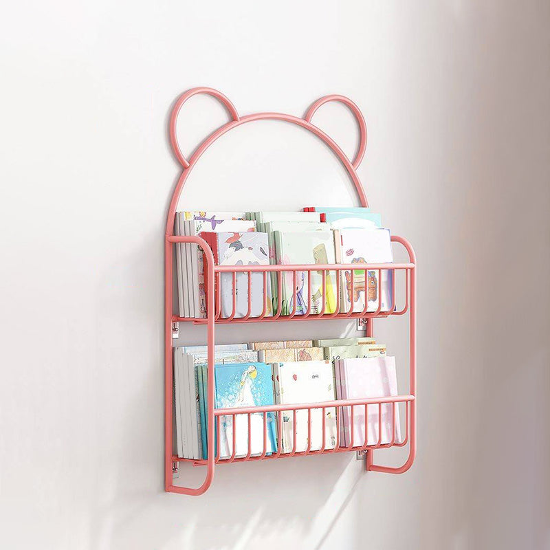 Iron Wall Mounted Book Display Contemporary Animals Theme Bookcase