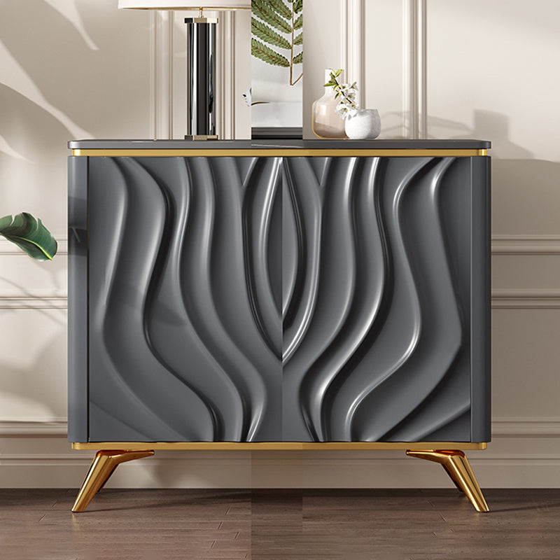 Glam Side Board Stone Sideboard Cabinet with Doors for Kitchen