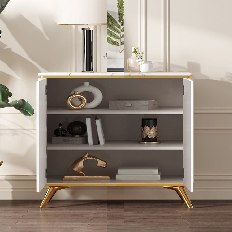 Glam Side Board Stone Sideboard Cabinet with Doors for Kitchen