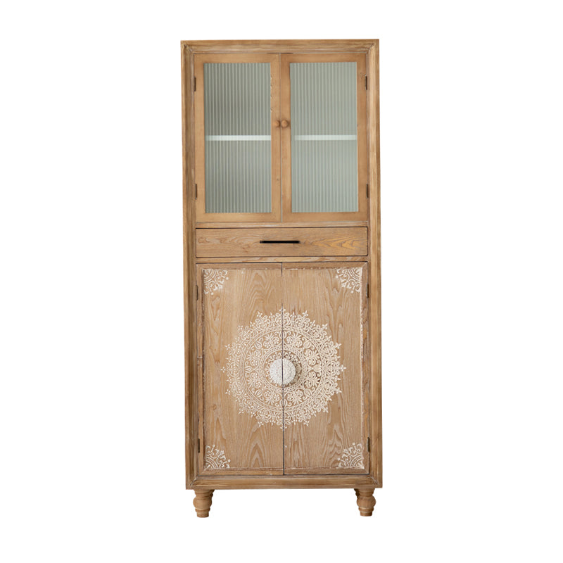 Contemporary Side Board Solid Wood Sideboard Cabinet with Doors for Dining Room