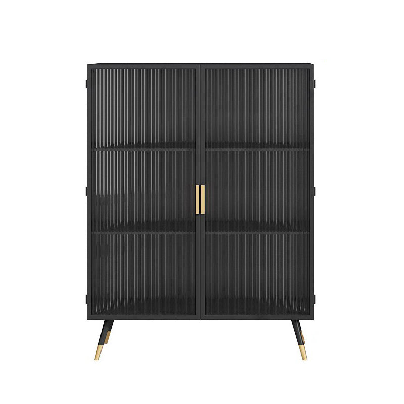 Contemporary Sideboard Cabinet Metal Sideboard with Doors for Dining Room