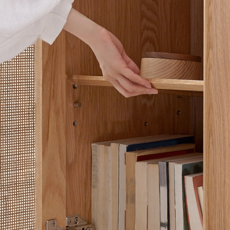 Contemporary Sideboard Oak Sideboard Cabinet with Legs for Kitchen