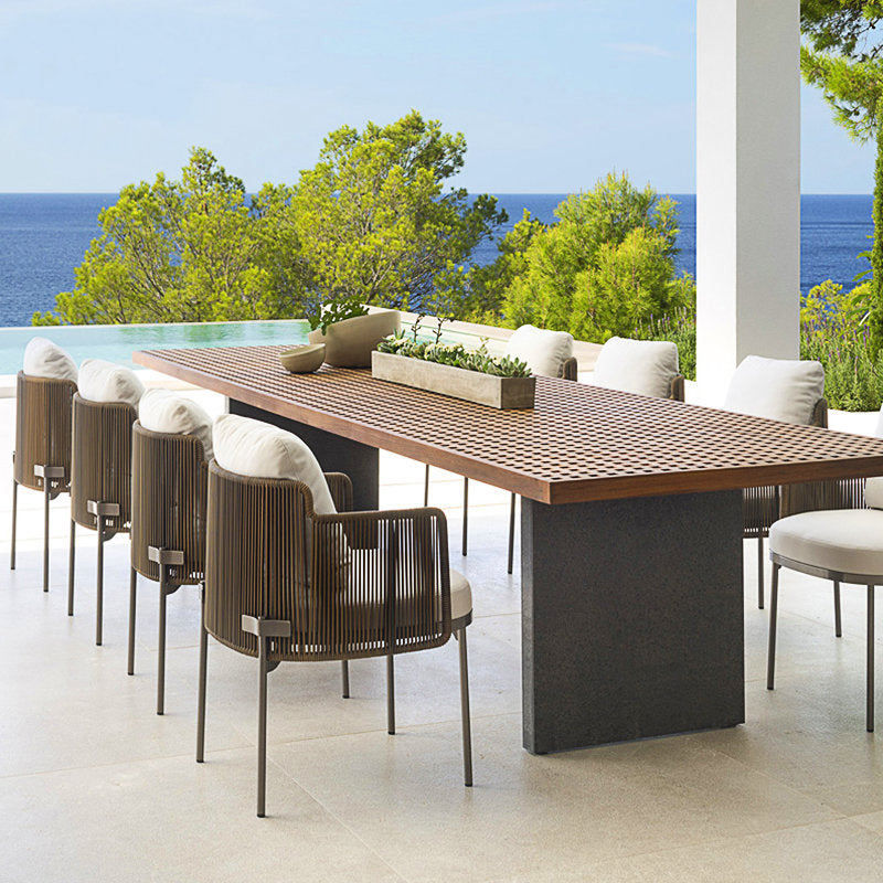 Patio Dining Table Set Rectangular 1/9 Pieces Dining Table Set