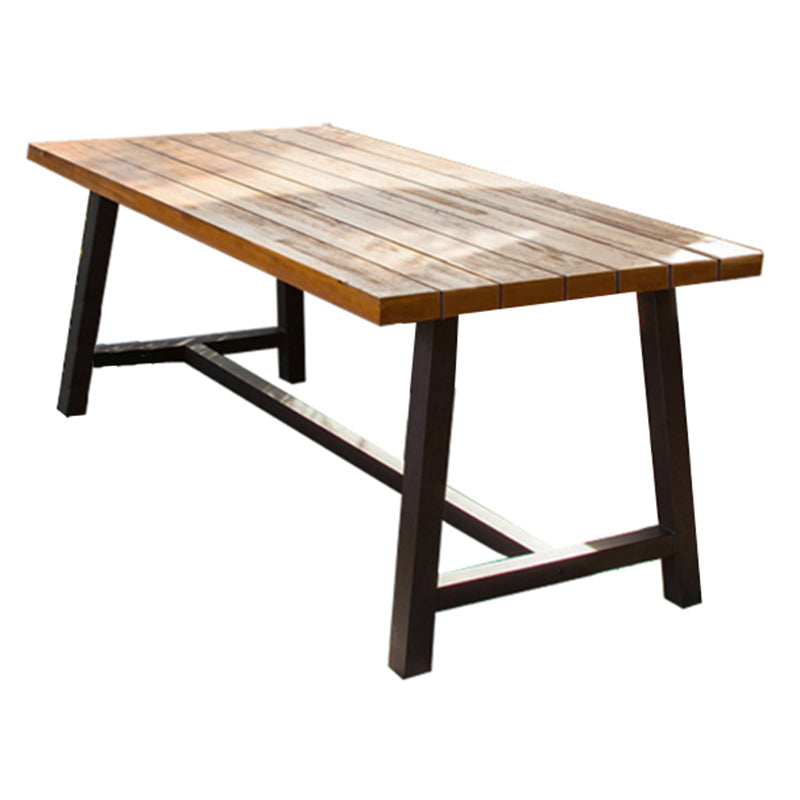 Rustic Style Picnic Table Set 1/3 Pcs Solid Wood Rectangular Picnic Table