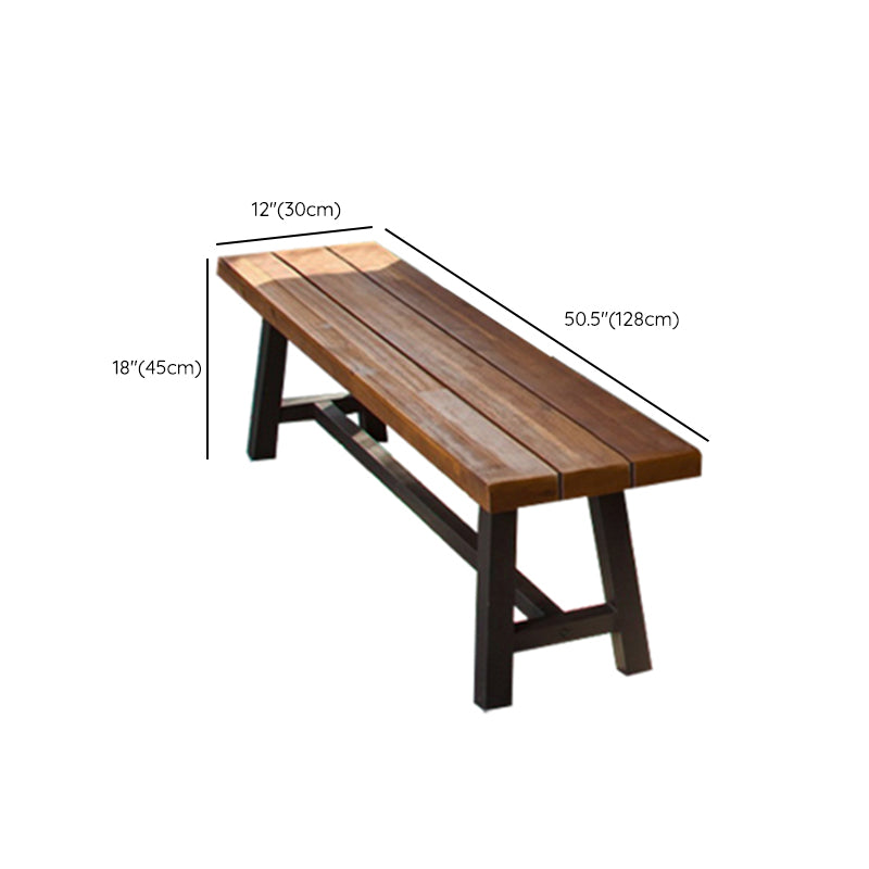 Rustic Style Picnic Table Set 1/3 Pcs Solid Wood Rectangular Picnic Table