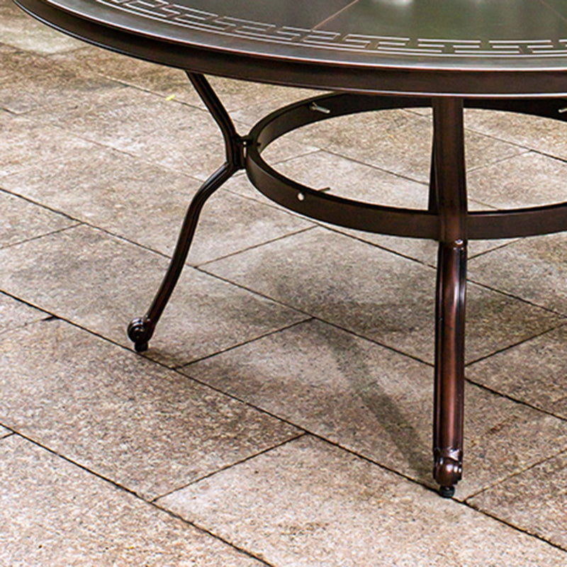 Modern Geometric Waterproof Courtyard Table Aluminum Outdoor Table