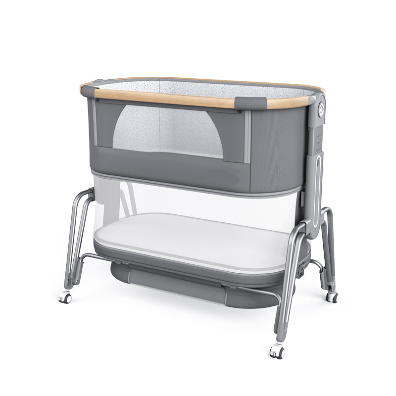 Foldable and Gliding Crib Cradle Nursery Center Crib Cradle with Wheel